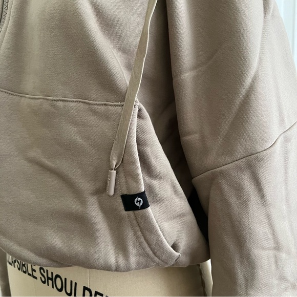 POPFLEX | Taupe Zip Cloud Hoodie | S/M - Picture 8 of 12